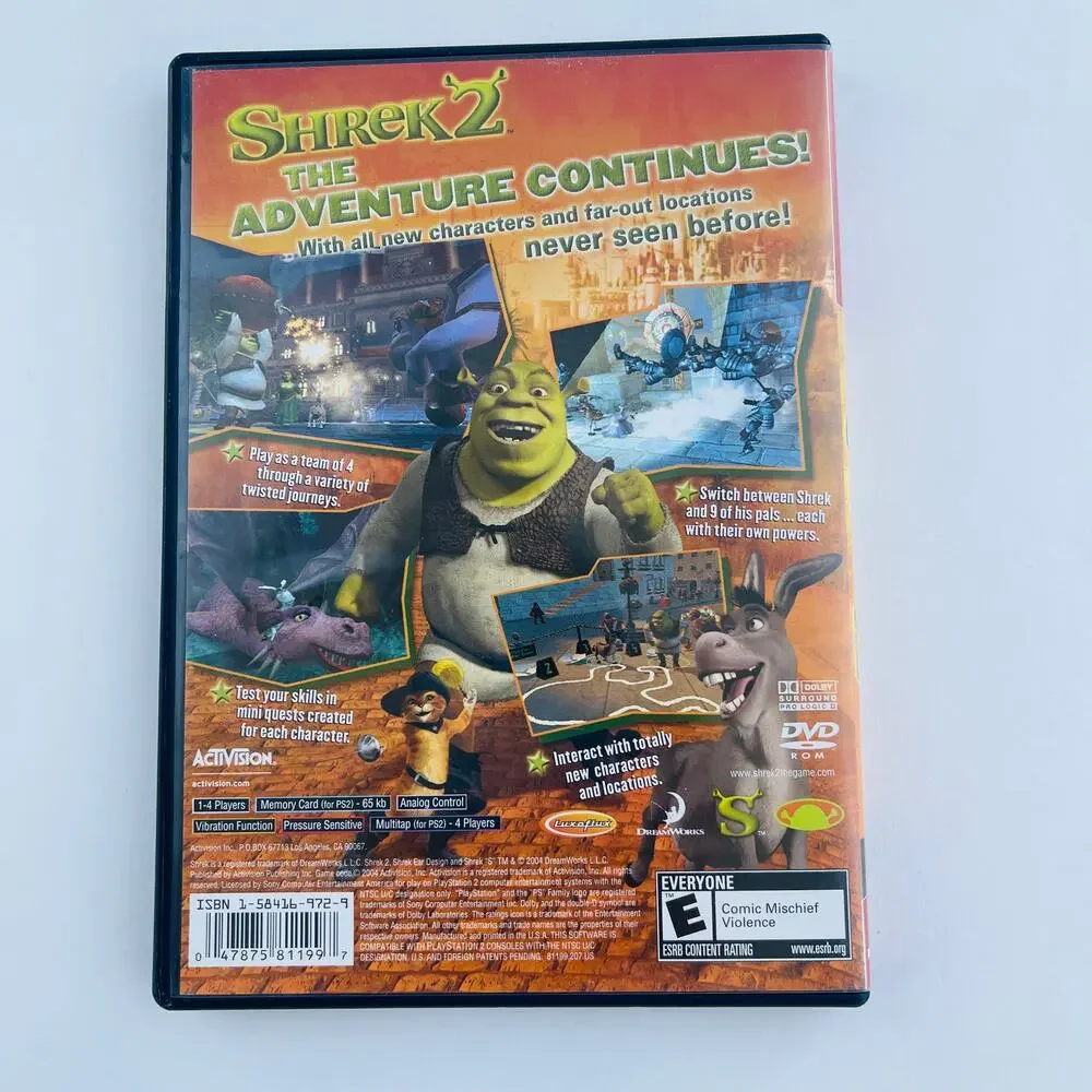 Shrek 2 Sony PlayStation 2 PS2 2004 Everyone CIB